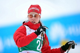 Татарстанская спортсменка Христина Мацокина участвует в очередном этапе Кубка мира ФИС по лыжным гонкам